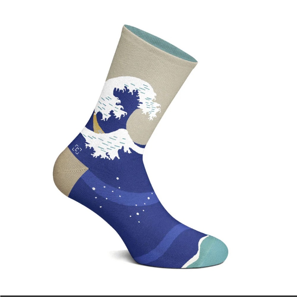 Curator Hokusai Great Wave Socks from SF Moma Museum